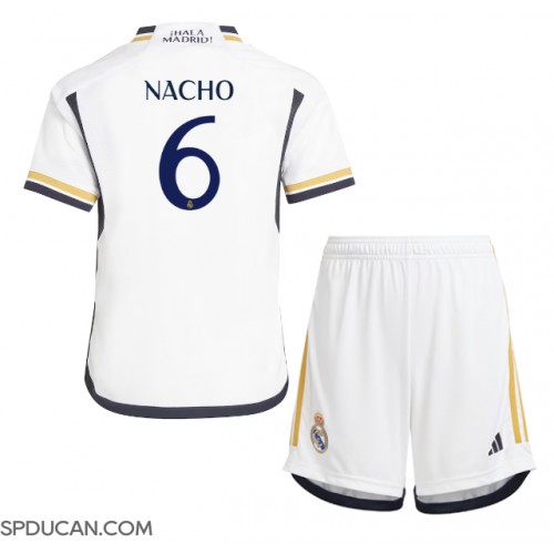 Dječji Nogometni Dres Real Madrid Nacho #6 Domaci 2023-24 Kratak Rukav (+ Kratke hlače)